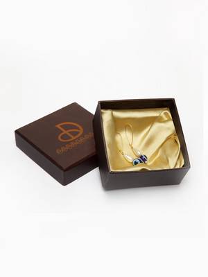 Blue pearl earrings 5