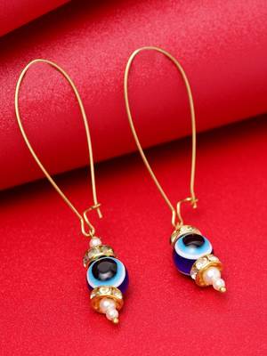 Blue pearl earrings 3
