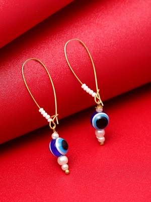 Blue pearl earrings 3