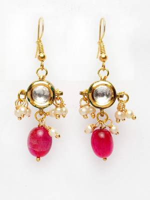 Red ruby   earrings 1