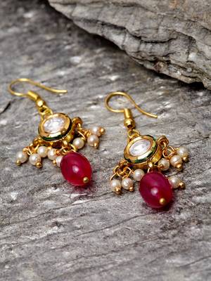 Red ruby   earrings 3