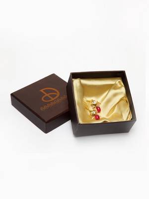 Red ruby   earrings 4