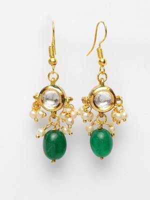 Green emerald   earrings 1