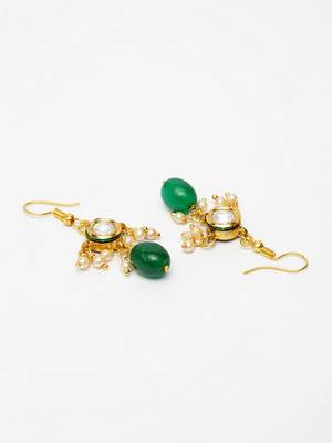 Green emerald   earrings 2