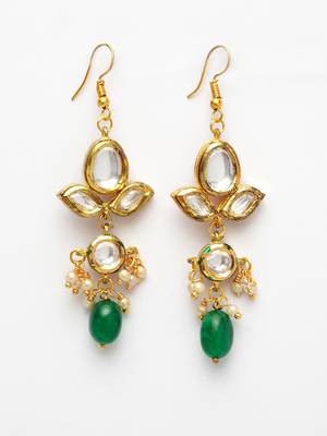 Green emerald   earrings 1