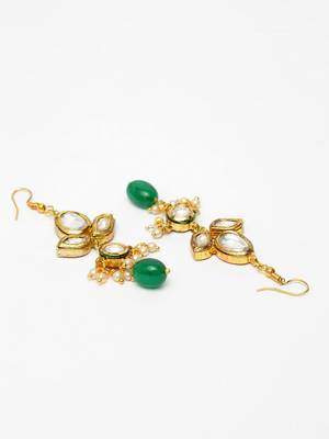 Green emerald   earrings 2