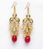 Red pearl earrings