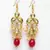 Red pearl earrings