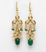 Green pearl earrings