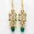 Green pearl earrings