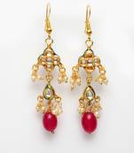Red pearl earrings