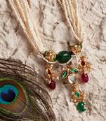 Multicolor pearl necklaces