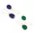 Multicolor amber combo-earrings