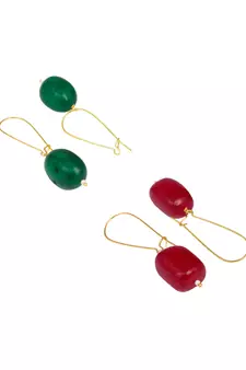 Multicolor amber combo-earrings