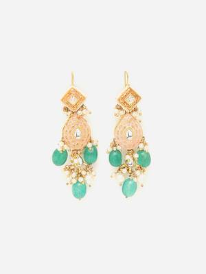 Peach pearl earrings 3