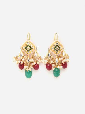 Green emerald   earrings 2