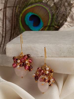 Pink ruby   earrings 1