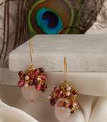 Pink ruby   earrings