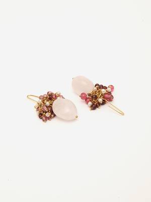 Pink ruby   earrings 2