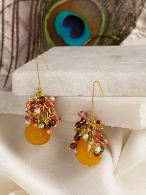 Yellow ruby   earrings 1