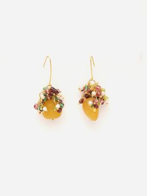 Yellow ruby   earrings 2