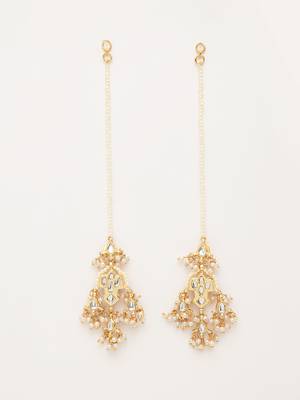 Gold pearl earrings 2