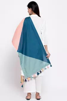 White self design cotton salwar