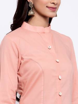 Peach plain cotton salwar 5