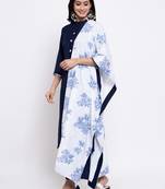 Blue plain cotton salwar