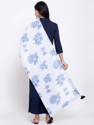 Blue plain cotton salwar 4