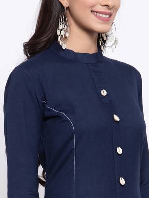 Blue plain cotton salwar 5