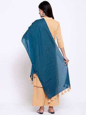 Beige plain cotton salwar 4