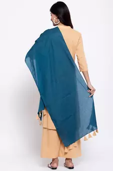 Beige plain cotton salwar