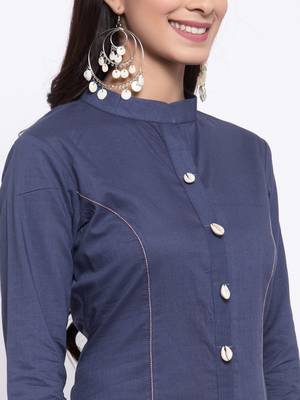 Grey plain cotton salwar 5