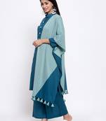 Green plain cotton salwar