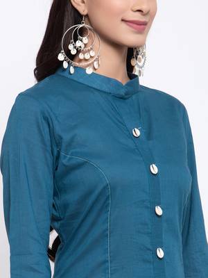 Green plain cotton salwar 4