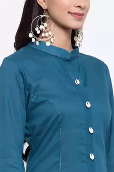Green plain cotton salwar