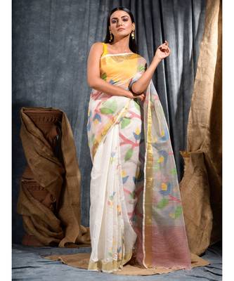 Silk Cotton Hand Woven Designer Saree 1