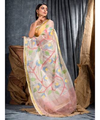 Silk Cotton Hand Woven Designer Saree 2