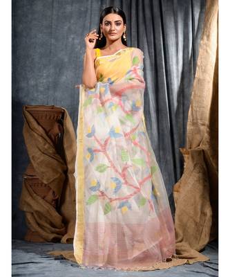 Silk Cotton Hand Woven Designer Saree 3