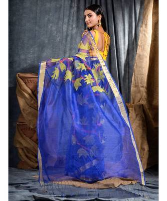 Hand Woven Matka Silk Designer Saree Without Blouse 4