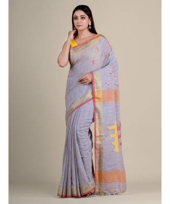 Mauve soft Cotton handwoven saree 2