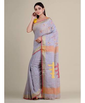 Mauve soft Cotton handwoven saree 3