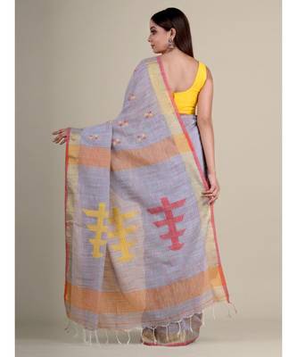 Mauve soft Cotton handwoven saree 4
