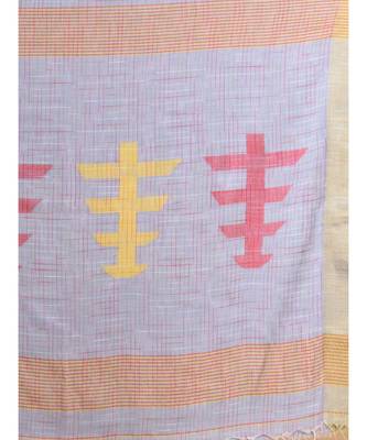 Mauve soft Cotton handwoven saree 6