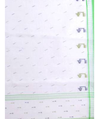 White handwoven cotton saree 5