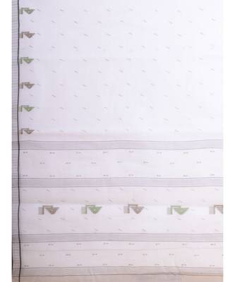 White handwoven cotton saree 5