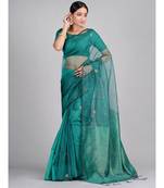 Hand Woven Matka Silk Designer Saree Without Blouse