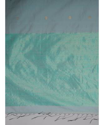 Hand Woven Matka Silk Designer Saree Without Blouse 5