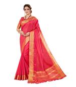 Fancy Spun Cotton Silk Saree with blouse